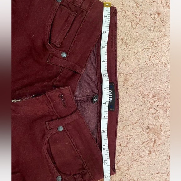 Paige Burgundy Skinny Jeans - Picture 8 of 8